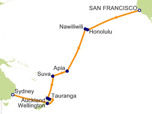 26 Night San Francisco to Sydney Cruise