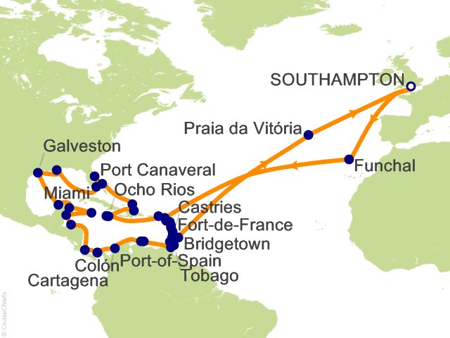 75 Night Americas and Caribbean Discovery Cruise