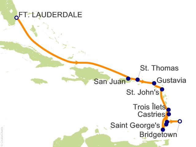 12 Night Fort Lauderdale to Bridgetown Cruise from Fort Lauderdale