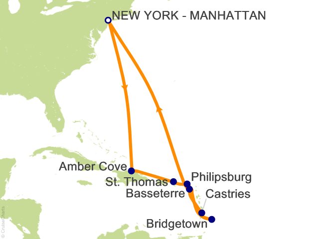 12 Night Caribbean Cruise from New York
