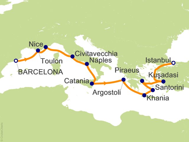 12 Night Arc of History Cruise from Barcelona
