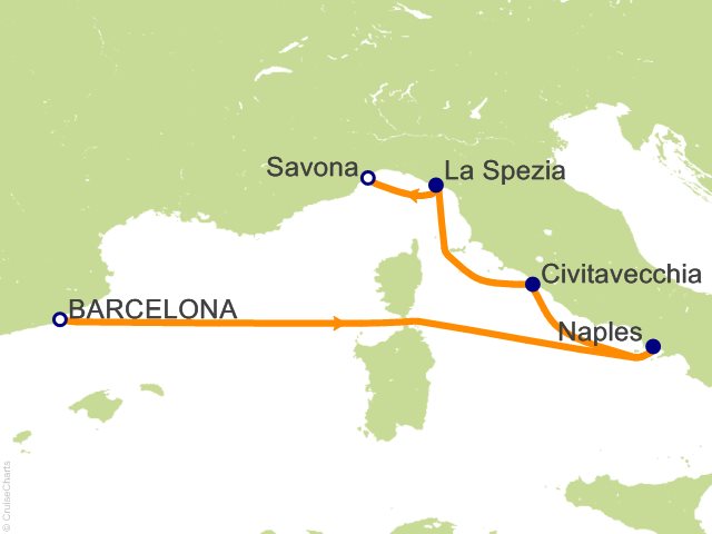 5 Night Mediterranean Cruise from Barcelona