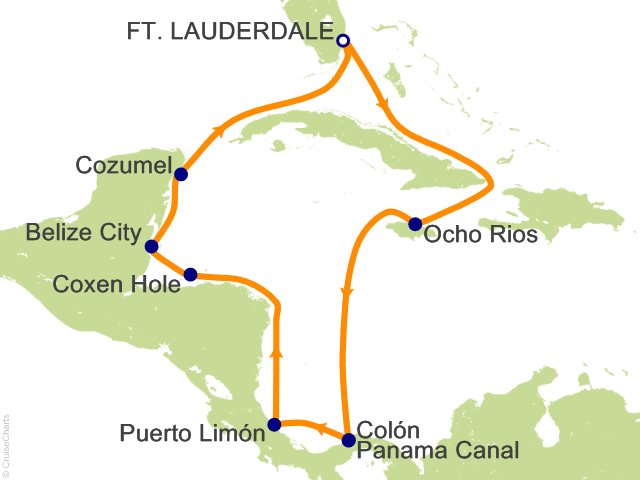 14 Night Panama Canal and Central America Cruise from Fort Lauderdale