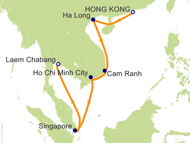 12 Night Skyscrapers and Sanctuaries Hong Kong to Bangkok (Laem Chabang) Cruise