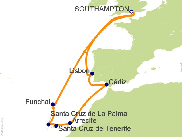 14 Night Spain Portugal and Canary Islands Cruise