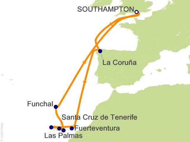 14 Night Christmas and New Year Canary Islands Cruise