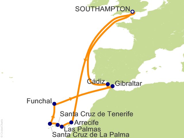 14 Night Spain Madeira and Canary Islands Cruise