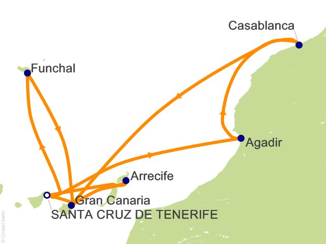 14 Night Canaries Madeira and Morocco Fly Cruise