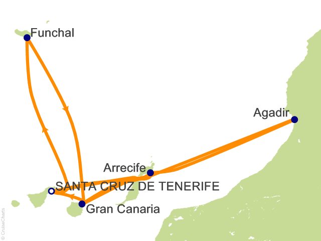 14 Night Canaries Madeira and Morocco Fly Cruise