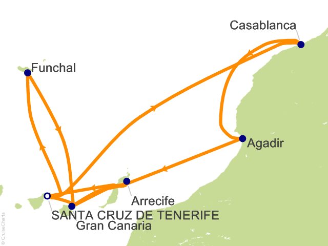 14 Night Canaries Madeira and Morocco Fly Cruise