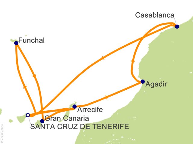 14 Night Canaries Madeira and Morocco Fly Cruise