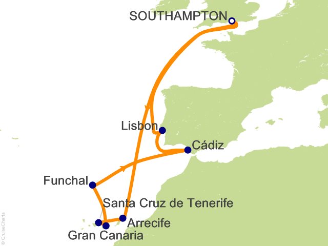 14 Night Spain Portugal and Canary Islands Cruise