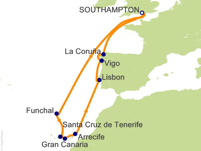 14 Night Spain Portugal and Canary Islands Cruise
